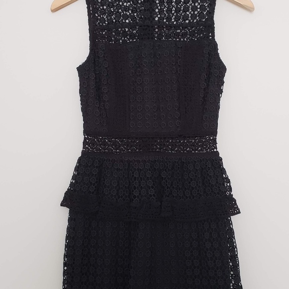 Leith Mock Neck Lace Minidress - Picture 3 of 7